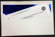 picture of certificate and presentation envelope